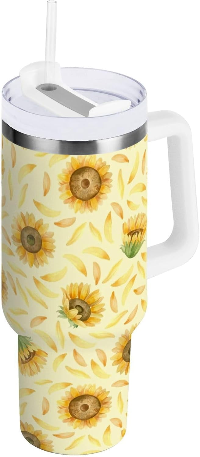 Frostbuddy™ 40 oz Tumbler with Handle Lid and Straw Insulated Water Tumbler - Insulated Travel Coffee Mug