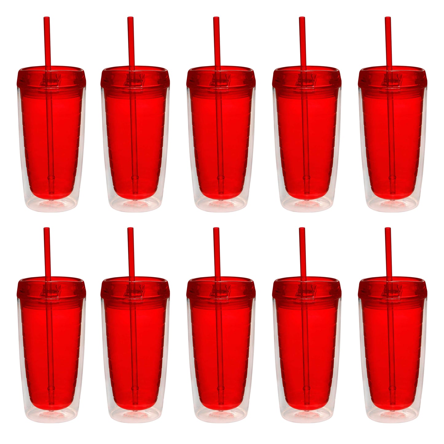Frostbuddy™ Double Wall Acrylic Tumblers 16 oz. Set of 10, Bulk Pack - Insulated Travel Tumbler Cup