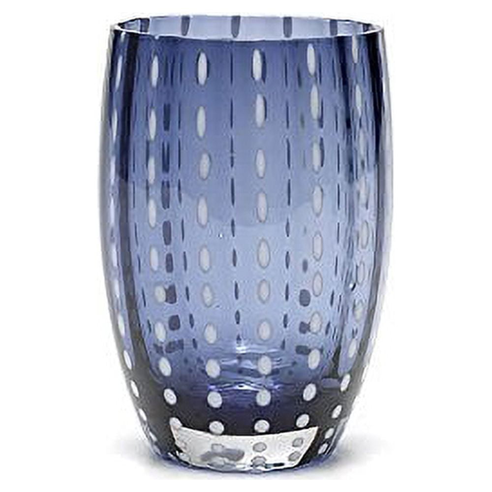 Zafferano Perle Glass Tumbler Set 6 Pieces Grey Blue
