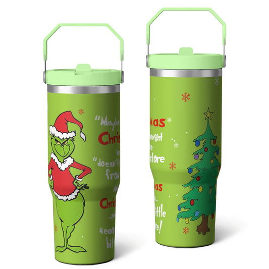 Frostbuddy™ 30oz Stainless Steel Tumbler with Lid and Straw,Spill Proof Travel Cup - Insulated Travel Coffee Mug