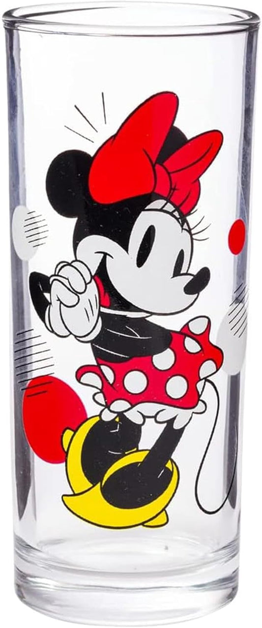 Frostbuddy™ Silver Buffalo Disney Minnie Red Stripe Dots 4 Pack Tumbler Glass - Insulated Travel Tumbler Cup