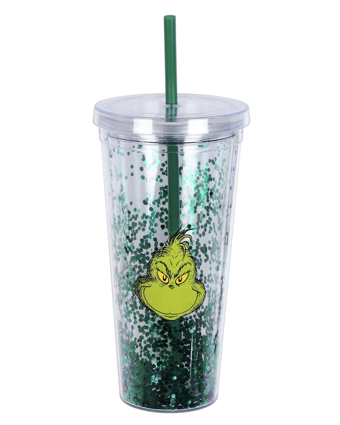 Frostbuddy™ Dr. Seuss The Grinch Glitter Insulated Tumbler 22 oz Travel Cup - Reusable Stainless Steel Cup