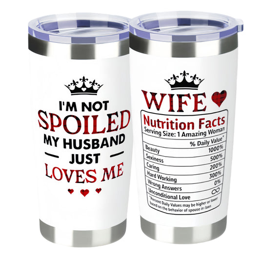 Frostbuddy™ 【Wife swig Tumbler】Gifts for Wife from Husband - Wedding Anniversary - Insulated Travel Tumbler Cup