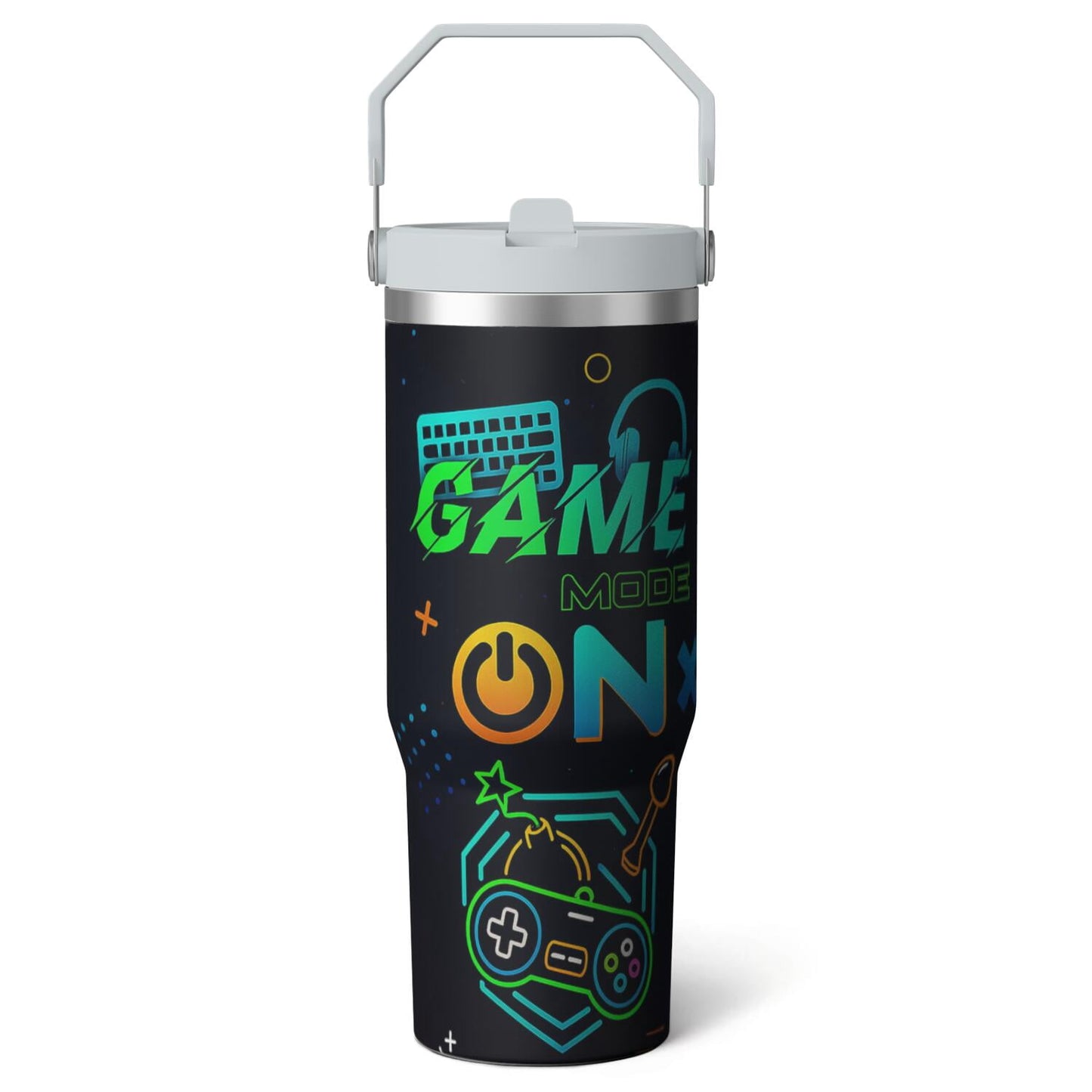 Frostbuddy™ 1pc Capibara 30oz Tumbler with Straw & Handle - Insulated Stainless - Reusable Stainless Steel Cup