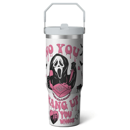 Frostbuddy™ 1pc Halloween Bat 30oz Tumbler with Straw & Handle - Insulated - Reusable Stainless Steel Cup