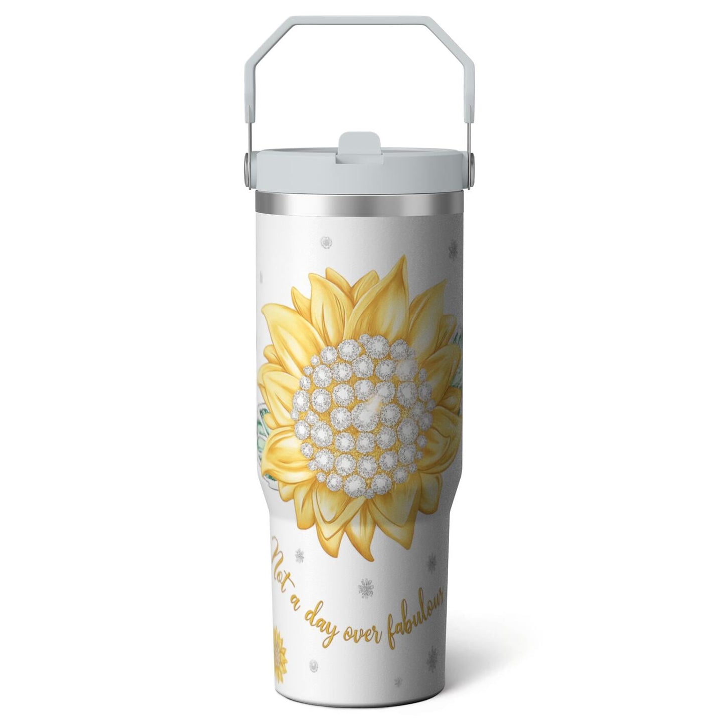 Frostbuddy™ 1pc Capibara 30oz Tumbler with Straw & Handle - Insulated Stainless - Reusable Stainless Steel Cup