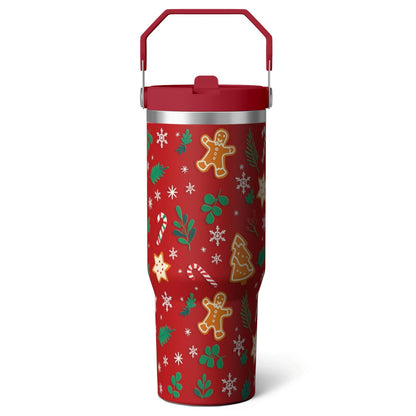 Frostbuddy™ 1pc shark 30oz Tumbler with Straw & Handle - Insulated Stainless - Reusable Stainless Steel Cup