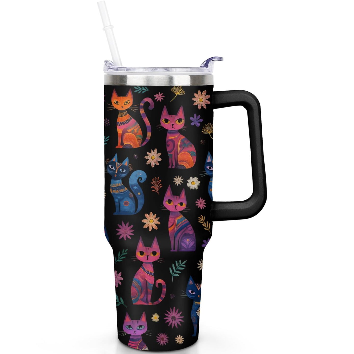 Frostbuddy™ 1pc Goose 40oz Tumbler with Straw & Handle - Insulated Stainless - Reusable Stainless Steel Cup