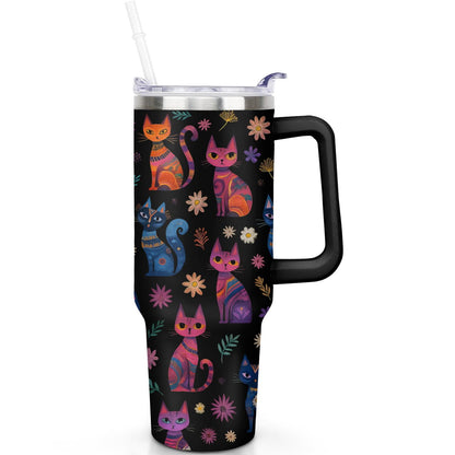 Frostbuddy™ 1pc Goose 40oz Tumbler with Straw & Handle - Insulated Stainless - Reusable Stainless Steel Cup