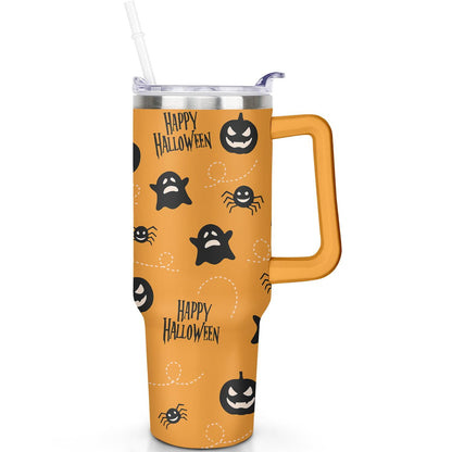 Frostbuddy™ 1pc Paw prints 40oz Tumbler with Straw & Handle - Insulated - Reusable Stainless Steel Cup