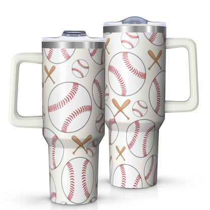 Frostbuddy™ 1pc nutcracker 40oz Tumbler with Straw & Handle - Insulated Stainless - Reusable Stainless Steel Cup