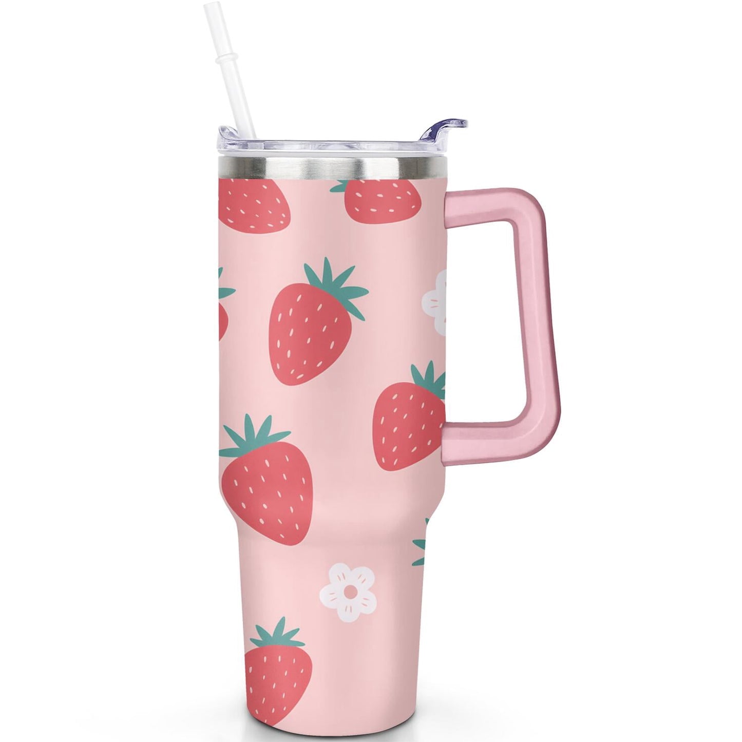 Frostbuddy™ 1pc Goose 40oz Tumbler with Straw & Handle - Insulated Stainless - Reusable Stainless Steel Cup
