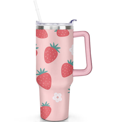 Frostbuddy™ 1pc Goose 40oz Tumbler with Straw & Handle - Insulated Stainless - Reusable Stainless Steel Cup
