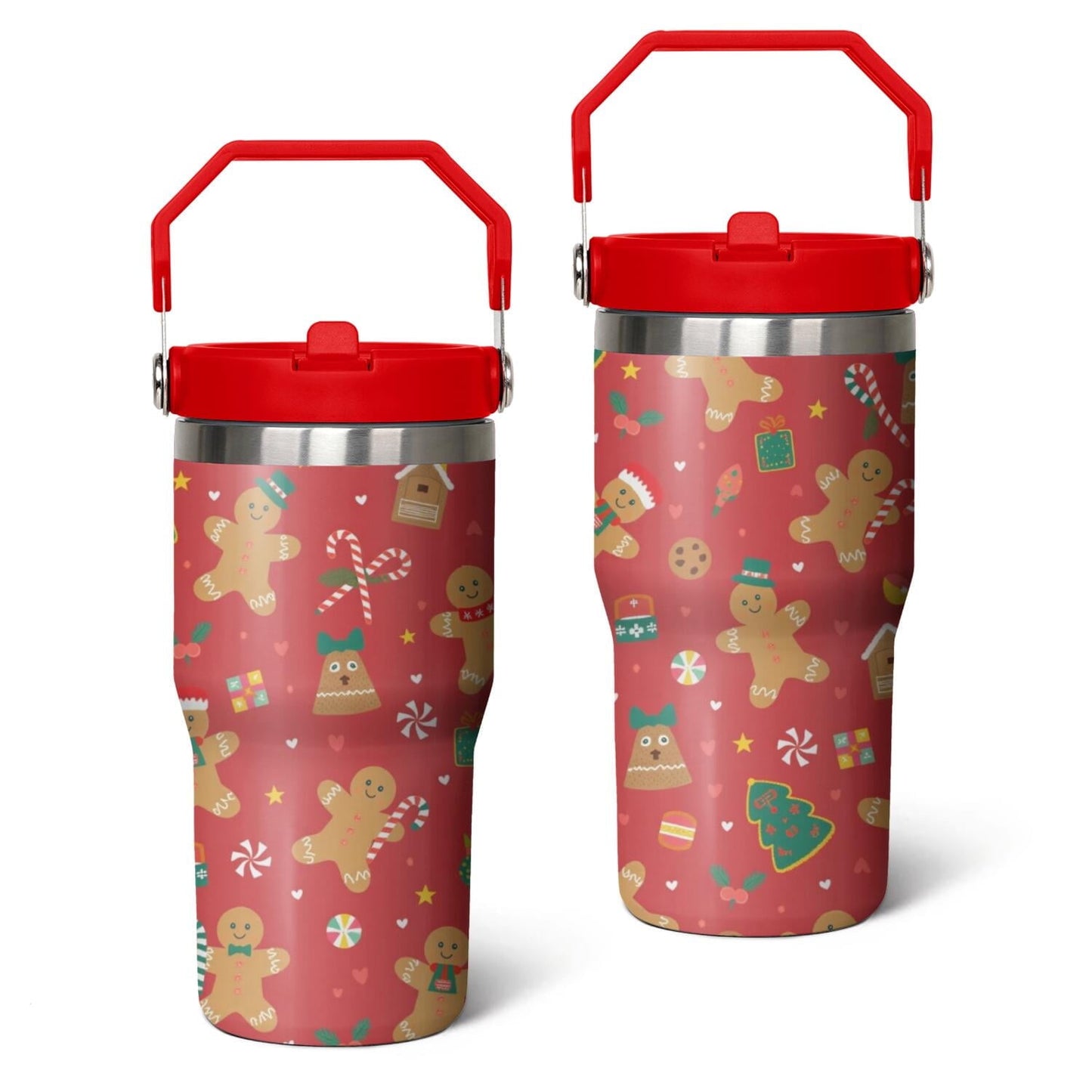 Frostbuddy™ 20 Oz Tumbler Christmas Tree Gift Tumbler with Lid and Straw - Reusable Stainless Steel Cup