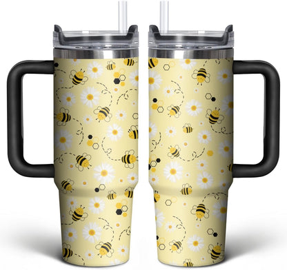 Frostbuddy™ Football Lover Gift 30 oz Flip Straw Tumbler with Top Handle - Insulated Travel Tumbler Cup