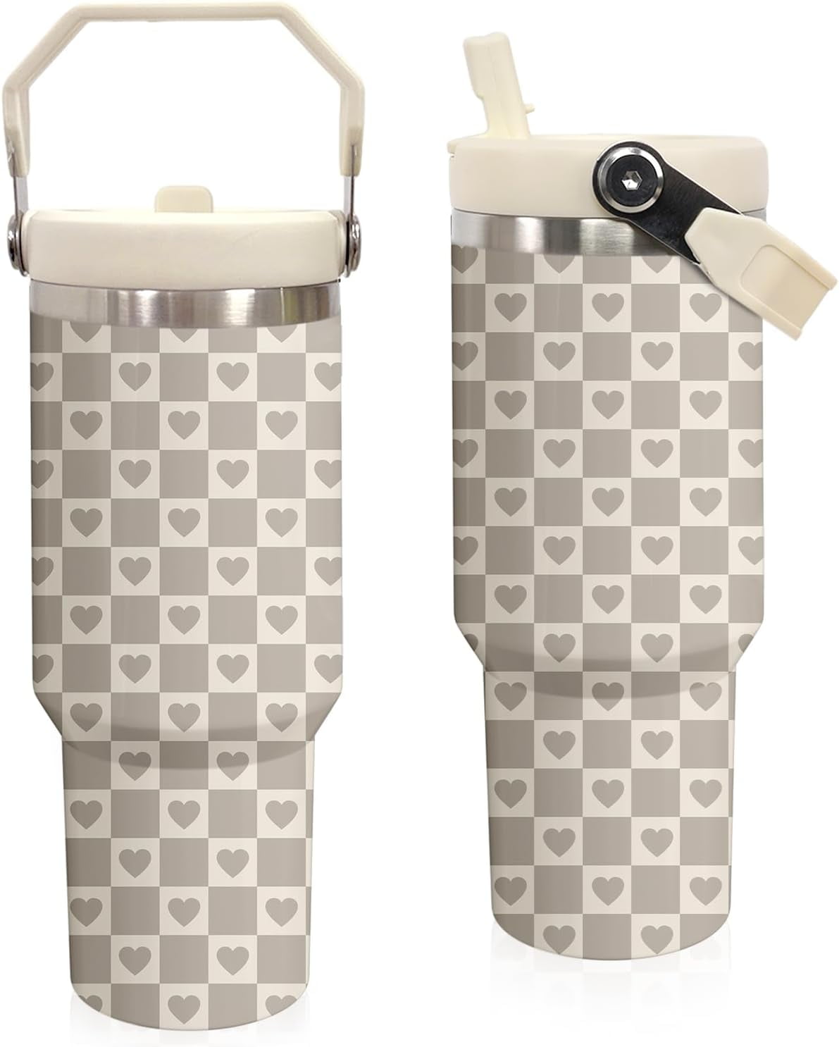 Frostbuddy™ Elephant Mug 30 oz Tumbler with Handle Flip Straw Leak Proof - Insulated Travel Coffee Mug