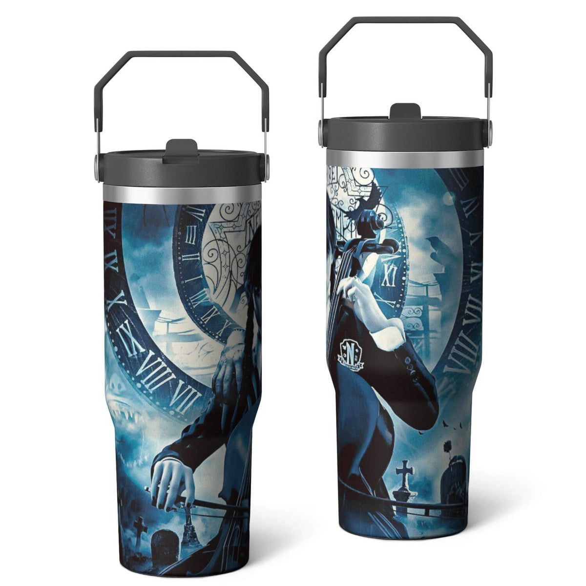 Frostbuddy™ 30oz Wednesday Girl Stainless Steel Tumbler with Lid and Straw,Wednesday Stuff - Reusable Stainless Steel Cup