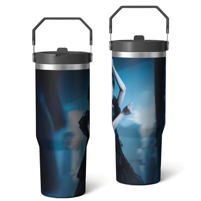 Frostbuddy™ 30oz Wednesday Girl Stainless Steel Tumbler with Lid and Straw,Wednesday Stuff - Reusable Stainless Steel Cup