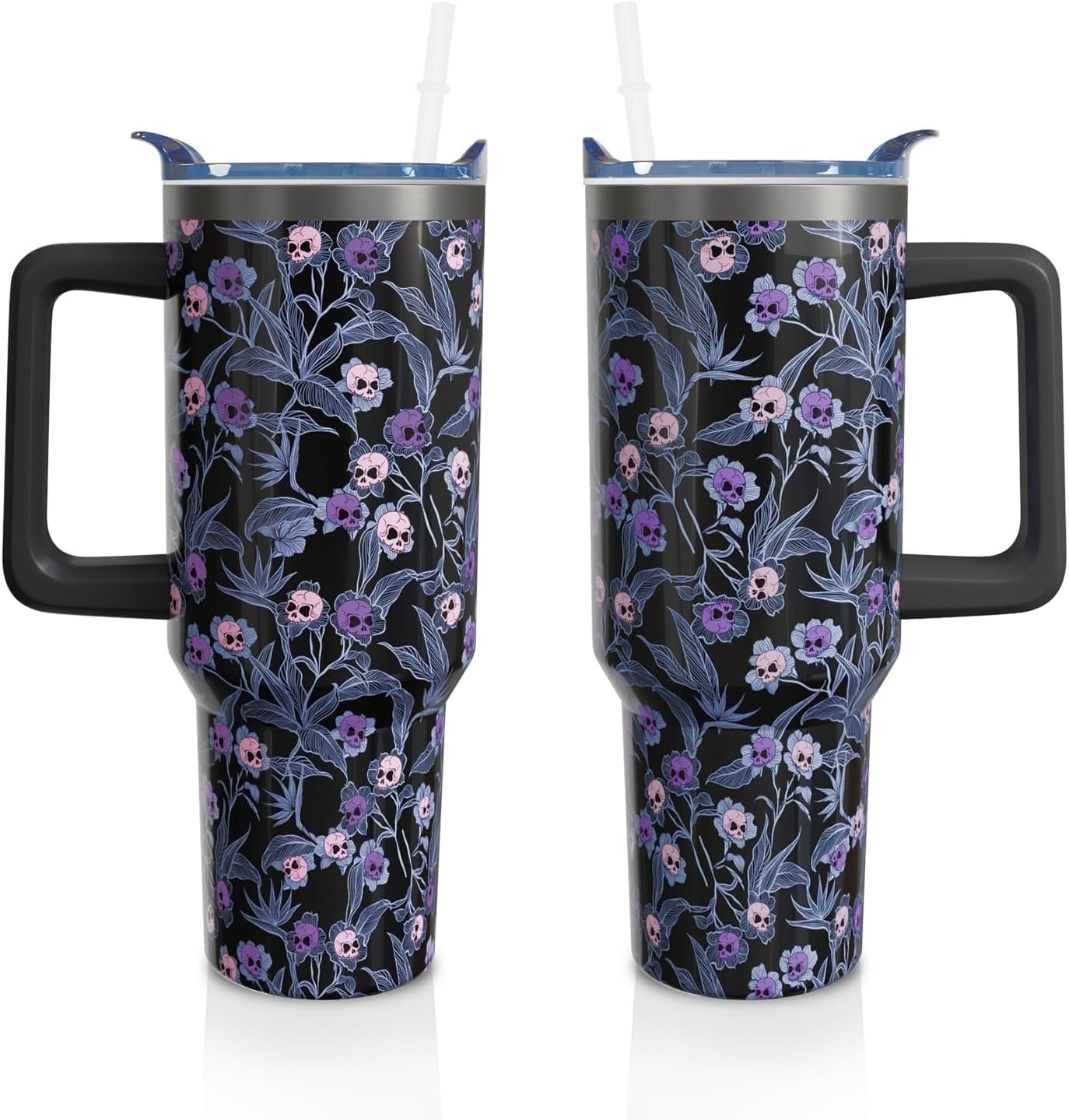 Frostbuddy™ 40 Oz Tumbler with Handle and Straw, Cute Stainless Steel Double - Reusable Stainless Steel Cup