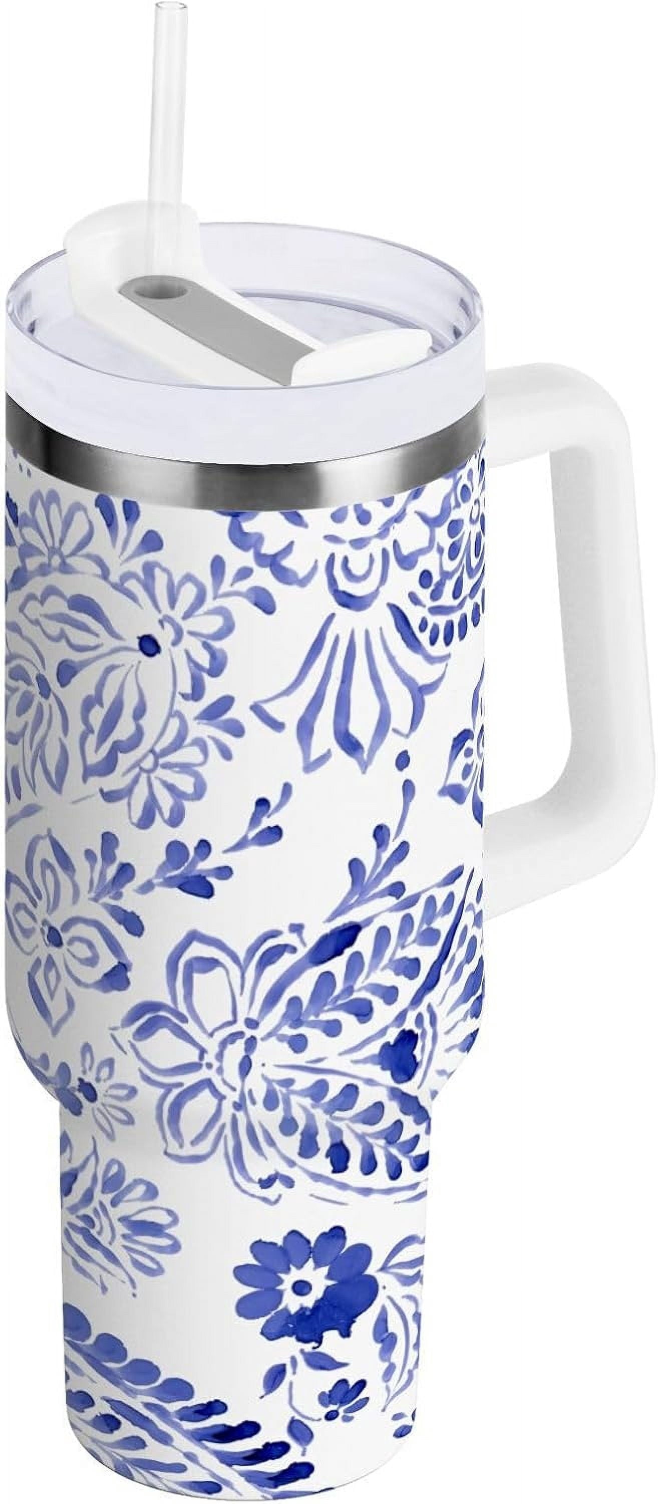 Frostbuddy™ 40 oz Tumbler with Handle Lid and Straw Insulated Water Tumbler - Insulated Travel Coffee Mug