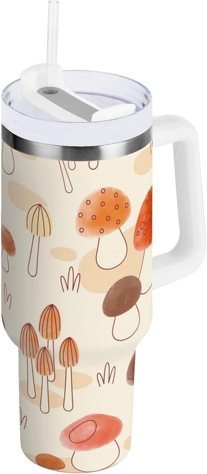 Frostbuddy™ 40 oz Tumbler with Handle Lid and Straw Insulated Water Tumbler - Insulated Travel Coffee Mug