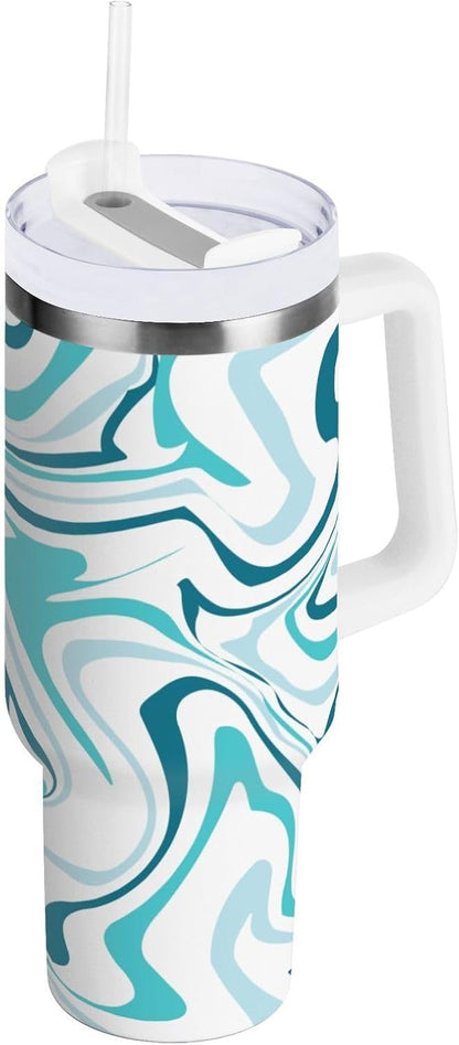 Frostbuddy™ 40 oz Tumbler with Handle Lid and Straw Insulated Water Tumbler - Insulated Travel Coffee Mug