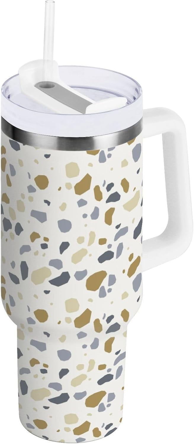 Frostbuddy™ 40 oz Tumbler with Handle Lid and Straw Insulated Water Tumbler - Insulated Travel Coffee Mug