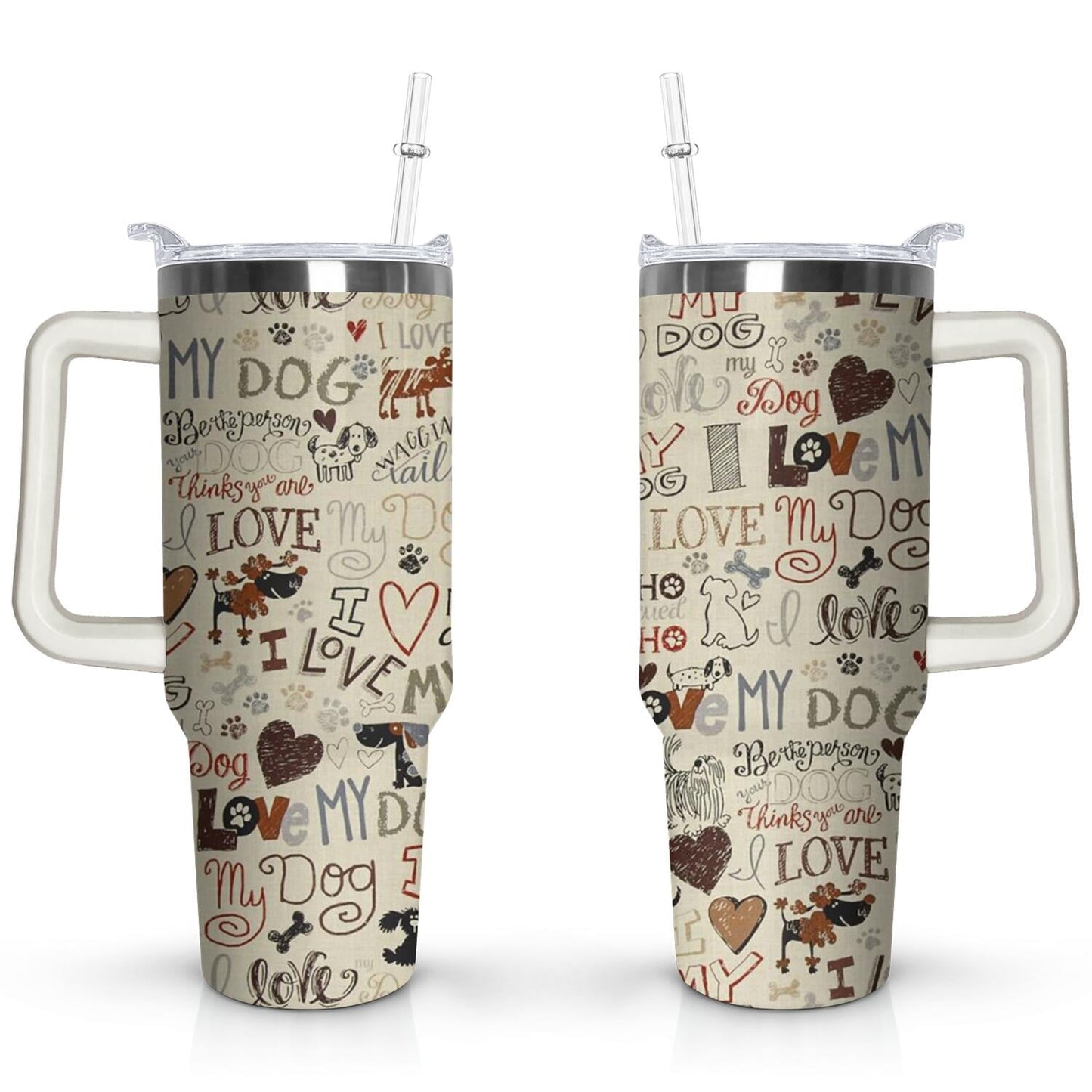 Frostbuddy™ Gift for Dog Lovers Cute Dog Tumbler for Women - 40oz - Insulated Travel Tumbler Cup