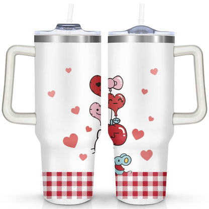 Frostbuddy™ 40oz Hello Kawaii Cat Cute Stainless Steel Tumbler with Lid - Reusable Stainless Steel Cup