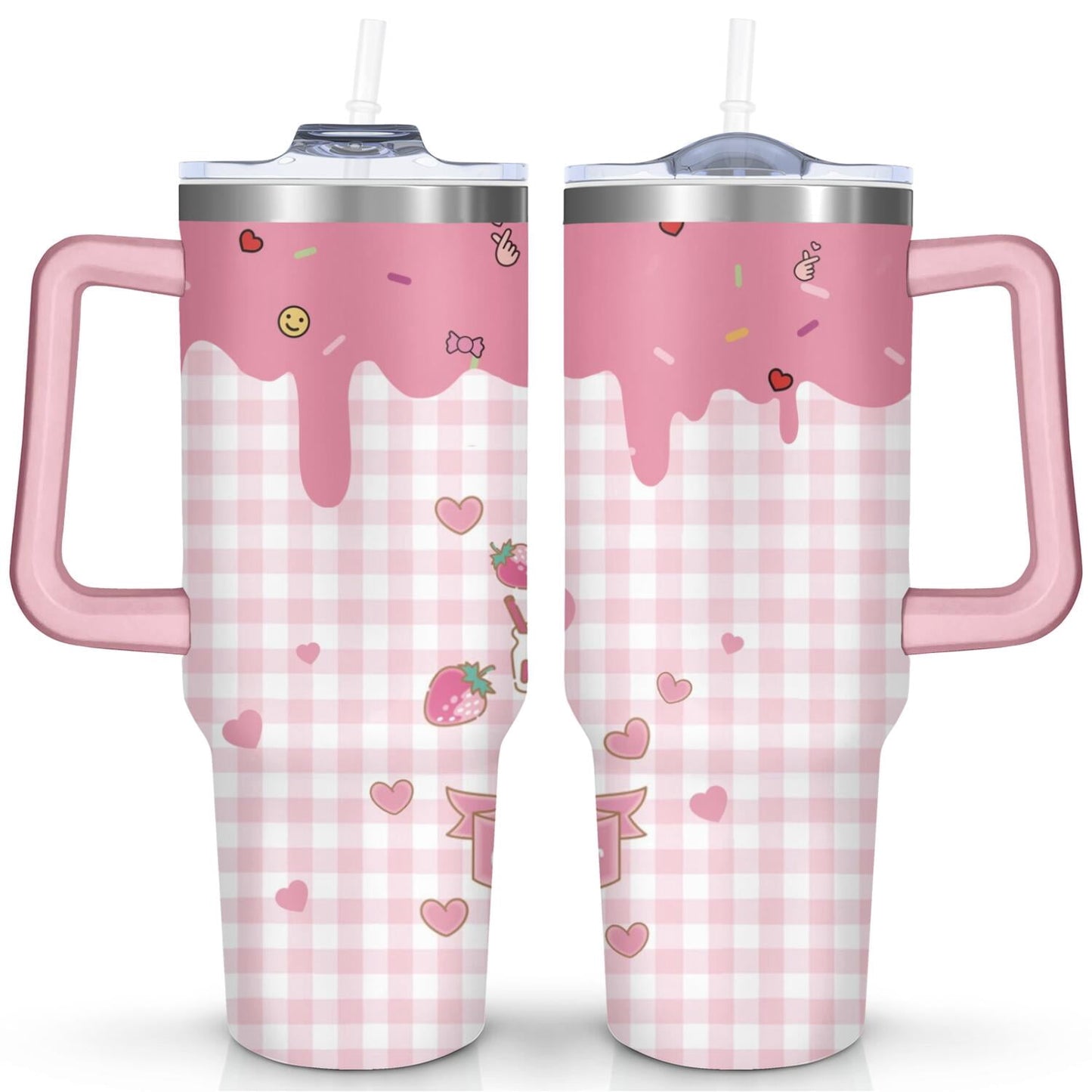 Frostbuddy™ 40oz Hello Kawaii Cat Cute Stainless Steel Tumbler with Lid - Reusable Stainless Steel Cup