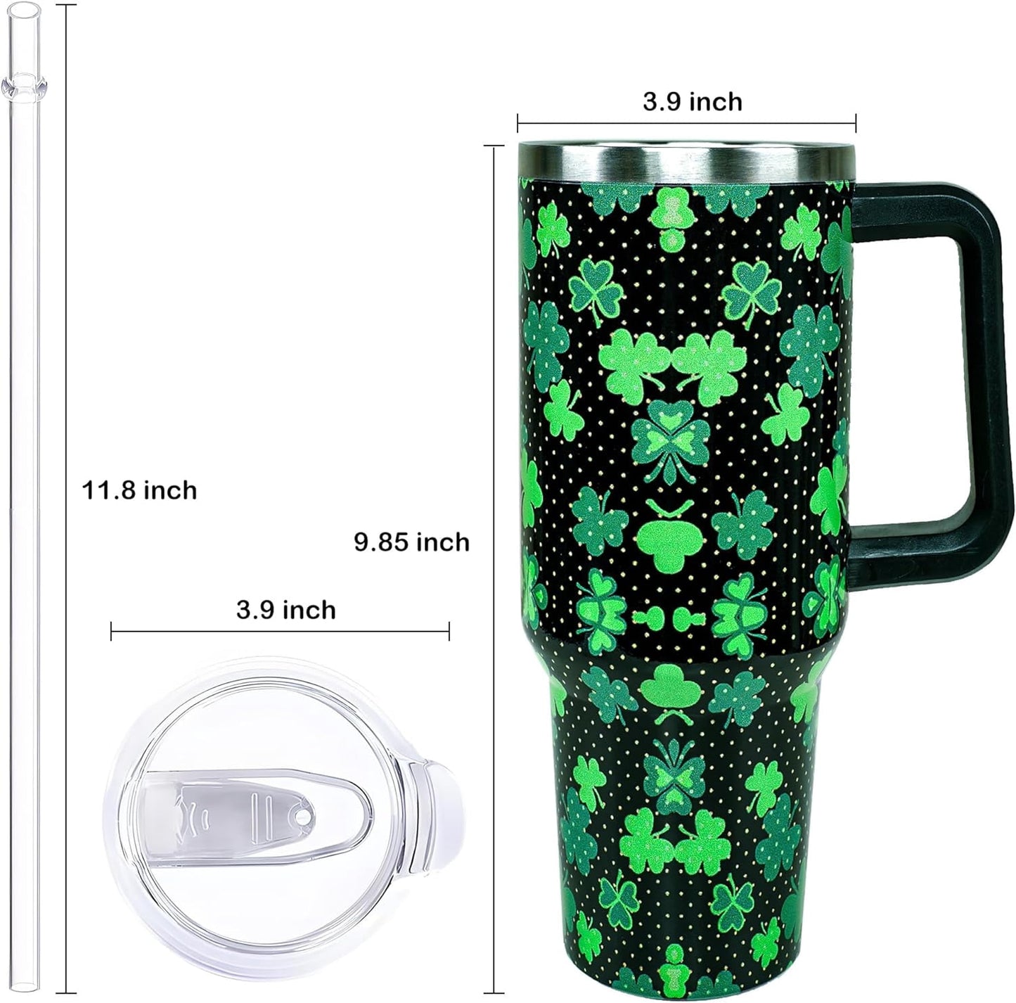 Frostbuddy™ 40oz Easter Bunny Tumbler with Handle and Straw, Rabbit Stainless Steel - Leakproof Insulated Water Bottle