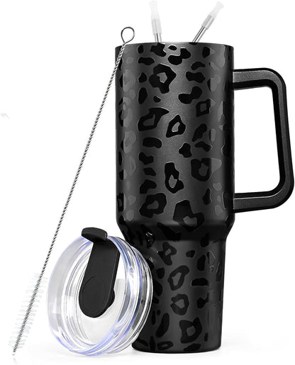 Frostbuddy™ 40oz Tumbler with Handle, Stainless Steel Insulated Travel Tumbler with Lid - Insulated Travel Tumbler Cup