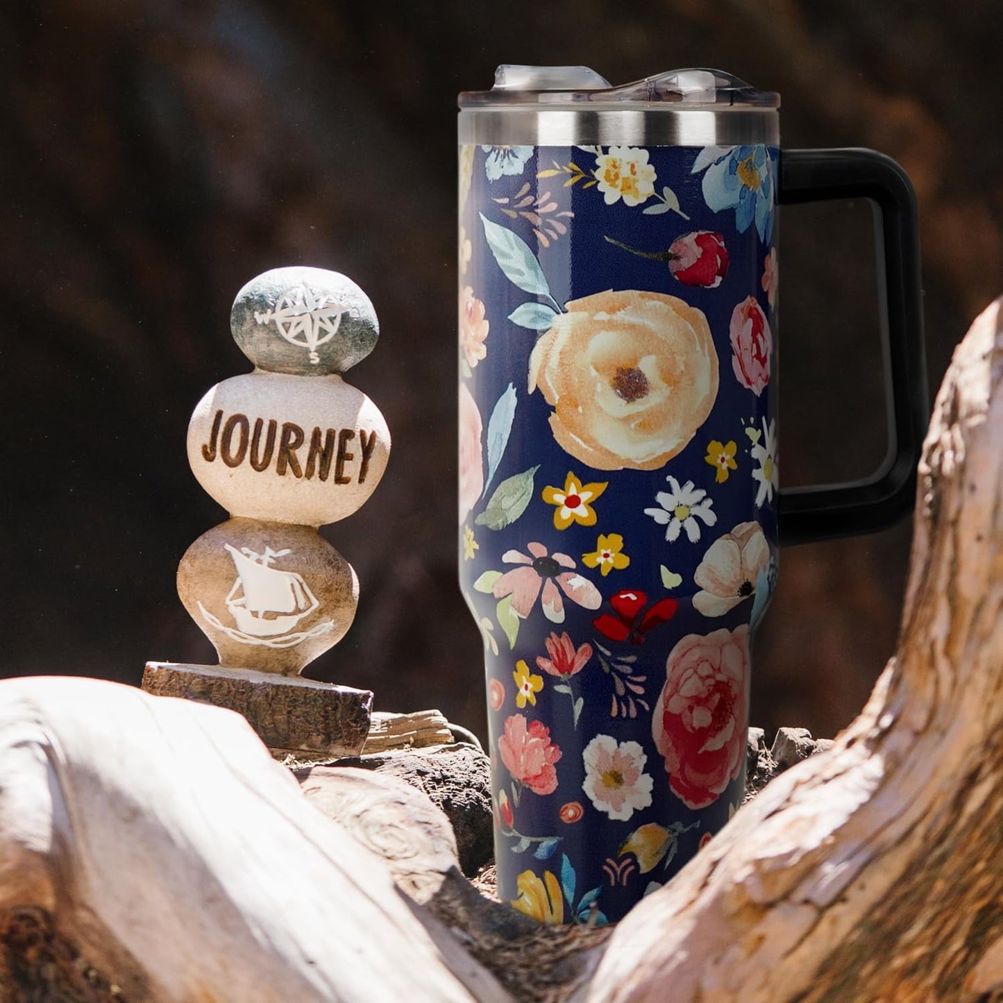 Frostbuddy™ 40oz Tumbler with Handle and Straw Lid | Vacuum Insulated Leak - Insulated Travel Tumbler Cup