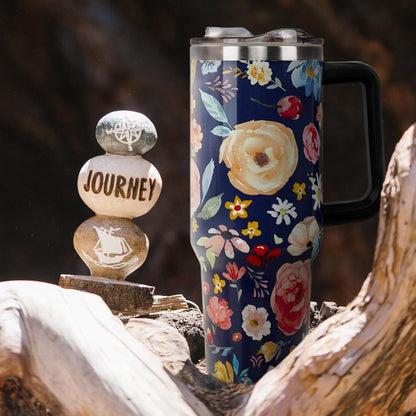 Frostbuddy™ 40oz Tumbler with Handle and Straw Lid | Vacuum Insulated Leak - Insulated Travel Tumbler Cup
