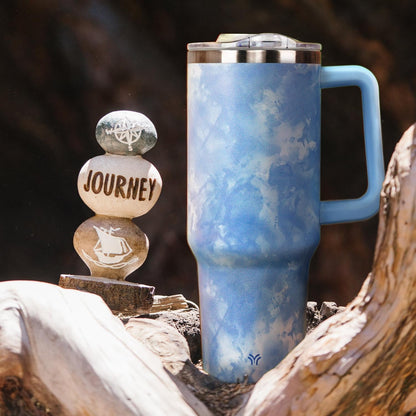 Frostbuddy™ 40oz Tumbler with Handle and Straw Lid | Vacuum Insulated Leak - Insulated Travel Tumbler Cup