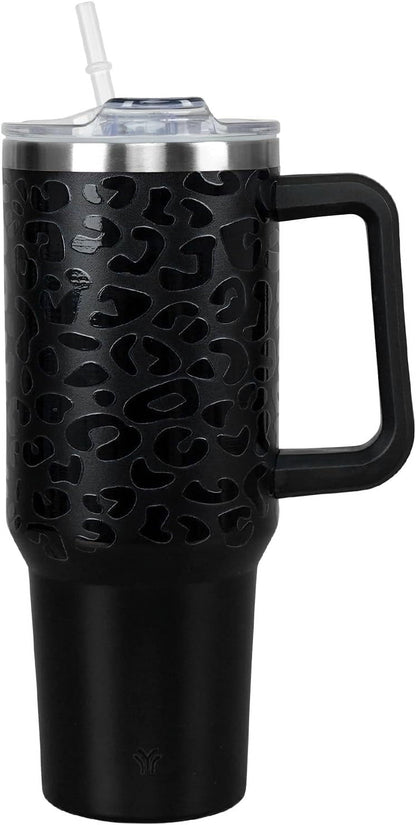 Frostbuddy™ 40oz Tumbler with Handle and Straw Lid | Vacuum Insulated Leak - Insulated Travel Tumbler Cup