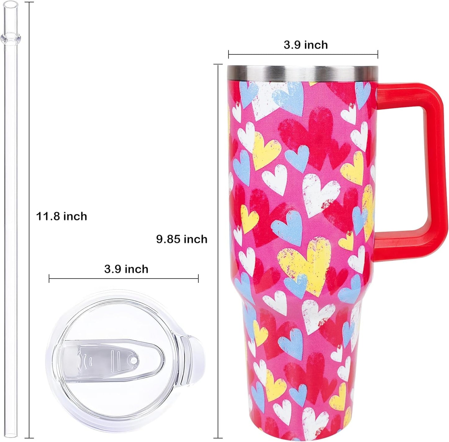 Frostbuddy™ 40oz Easter Bunny Tumbler with Handle and Straw, Rabbit Stainless Steel - Leakproof Insulated Water Bottle