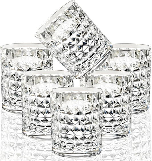 8 Oz Set of 6 Tritan Plastic Glasses Unbreakable Drinking Cups Dishwasher Safe BPA Free Shatterproof Drinkware Crystal Clear Tumblers Acrylic Juice Drinking Glasses for Kids