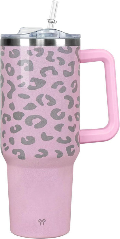 Frostbuddy™ 40oz Tumbler with Handle and Straw Lid | Vacuum Insulated Leak - Insulated Travel Tumbler Cup