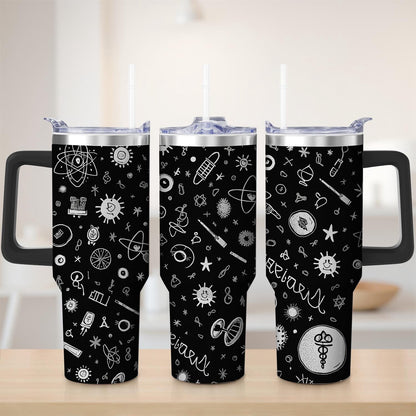 Frostbuddy™ Premium Black Space Science Stainless Steel Tumbler, 30oz - Insulated Travel Tumbler Cup