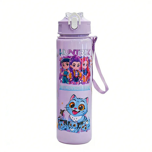 Cartoon Anime Tumbler – Reusable Hard Plastic Water Bottle with Lid & Straw Eco, Drinkware, Portable, Cup, Mug, Bottled, Washable, Stylish