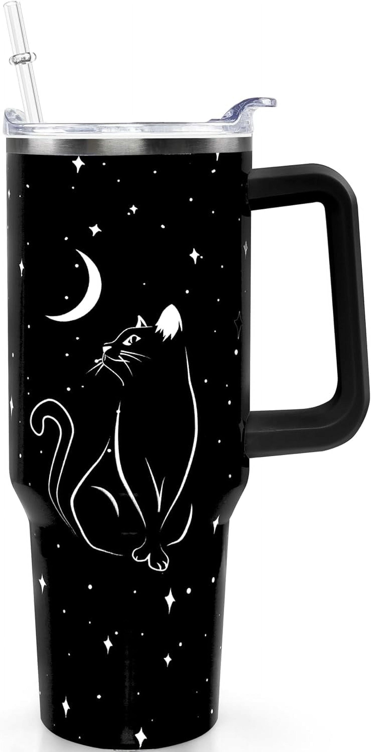 Frostbuddy™ 40oz Goth Gothic Tumbler with Handle and Straw, Stainless Steel Vacuum - Insulated Travel Tumbler Cup