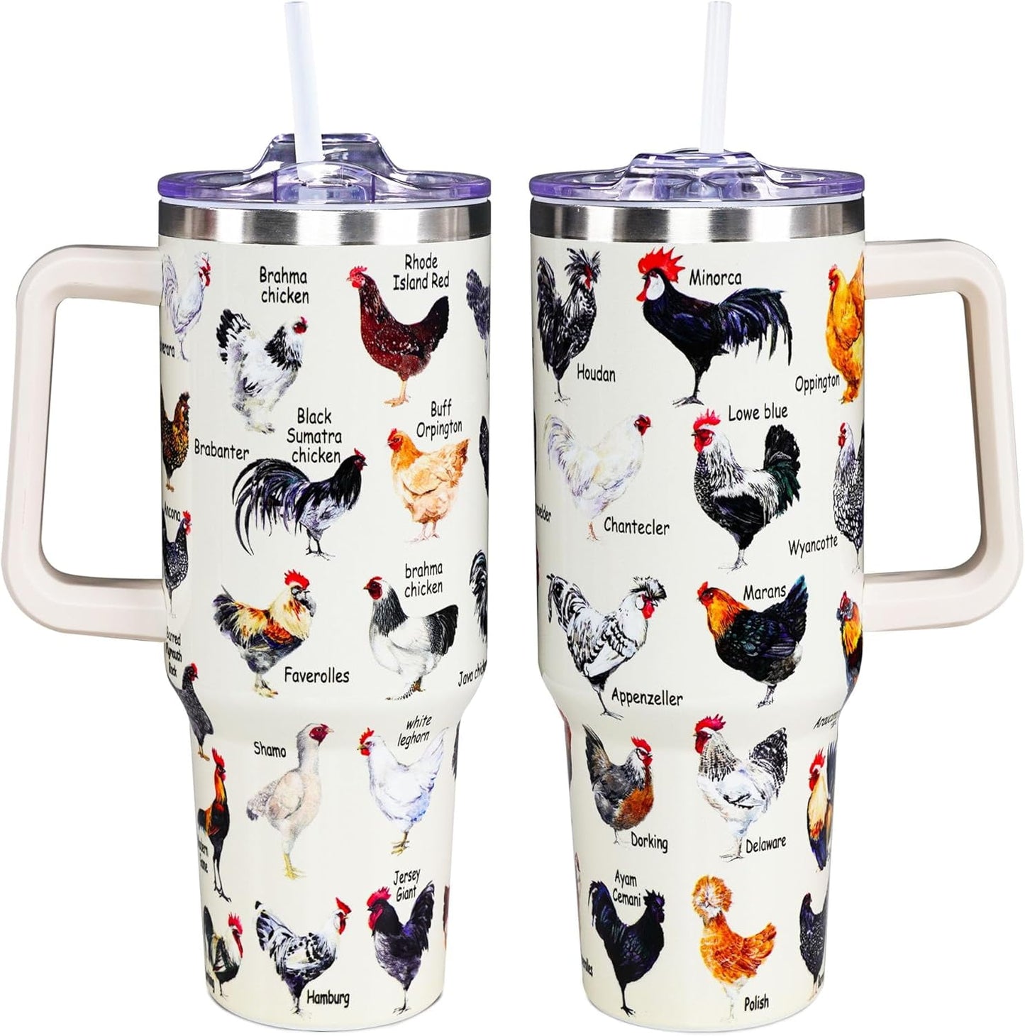 Frostbuddy™ Chicken Tumbler Cup 40 OZ, Chicken Gifts For Chicken Lovers, Chicken - Reusable Stainless Steel Cup