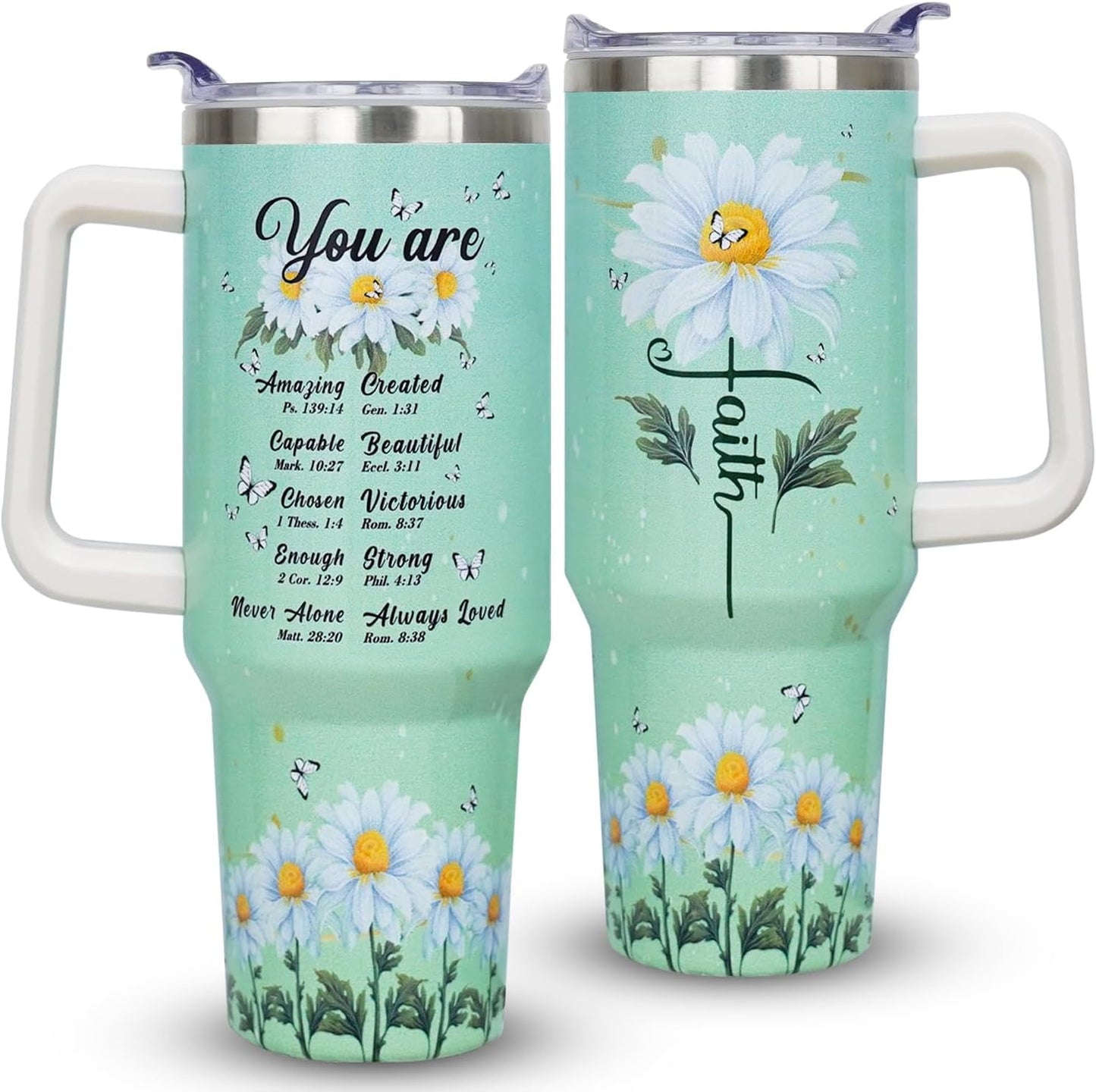 Frostbuddy™ 40oz Bee Tumbler With Handle Lid and Straw -Bee gifts - Reusable Stainless Steel Cup