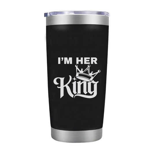 Couples Coffee Mugs Set King & Queen Wedding Engagement Gifts for Couple Newlyweds Just Married Gifts Bride Groom Gifts Couples Gifts for Husband Wife Bridal Shower Engaged Matching Tumblers-Black