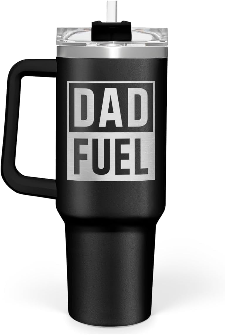 Frostbuddy™ Best Dad Ever Tumbler with Handle 40oz Stainless Steel Insulated - Insulated Travel Tumbler Cup