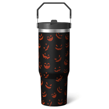Frostbuddy™ 1pc Halloween Bat 30oz Tumbler with Straw & Handle - Insulated - Reusable Stainless Steel Cup