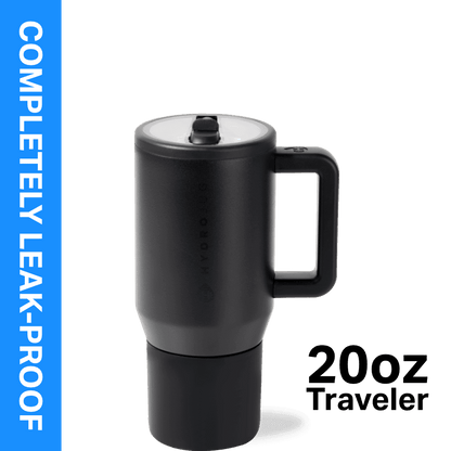 Frostbuddy™ HydroJug Traveler 20 oz Water Bottle, Stainless Steel Insulated Tumbler - Leakproof Insulated Water Bottle