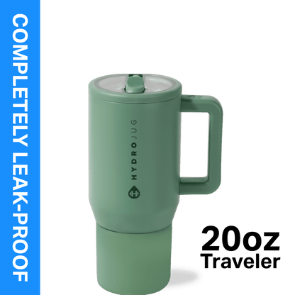 Frostbuddy™ HydroJug Traveler 20 oz Water Bottle, Stainless Steel Insulated Tumbler - Leakproof Insulated Water Bottle