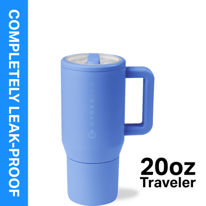 Frostbuddy™ HydroJug Traveler 20 oz Water Bottle, Stainless Steel Insulated Tumbler - Leakproof Insulated Water Bottle